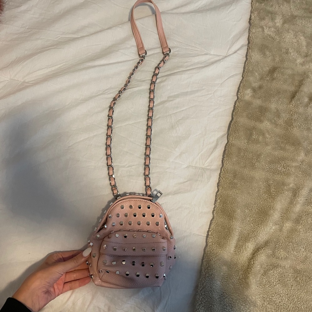 Pink Studded Crossbody